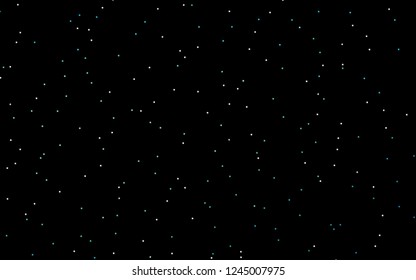 Dark BLUE vector cover with small and big stars. Stars on blurred abstract background with gradient. The pattern can be used for websites.