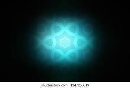 Dark BLUE vector cover with small and big stars. Modern geometrical abstract illustration with stars. Pattern for websites, landing pages.