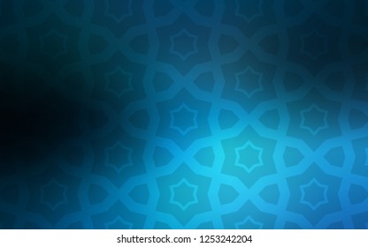 Dark BLUE vector cover with small and big stars. Decorative illustration with stars on abstract template. Pattern for wrapping gifts.