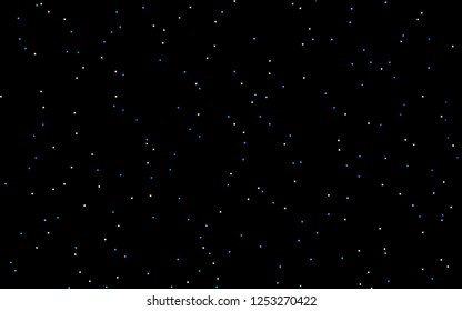 Dark BLUE vector cover with small and big stars. Blurred decorative design in simple style with stars. The pattern can be used for wrapping gifts.