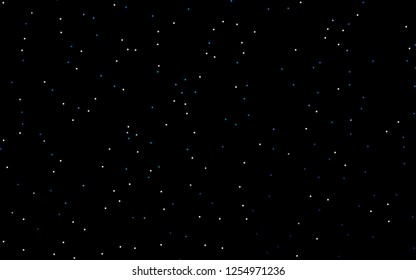Dark BLUE vector cover with small and big stars. Shining colored illustration with stars. The pattern can be used for new year ad, booklets.