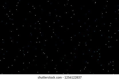 Dark BLUE vector cover with small and big stars. Blurred decorative design in simple style with stars. Smart design for your business advert.