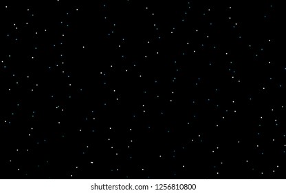 Dark BLUE vector cover with small and big stars. Stars on blurred abstract background with gradient. The pattern can be used for wrapping gifts.