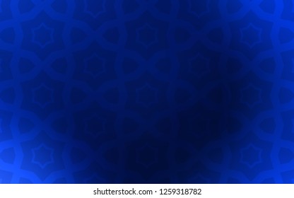 Dark BLUE vector cover with small and big stars. Blurred decorative design in simple style with stars. Template for sell phone backgrounds.