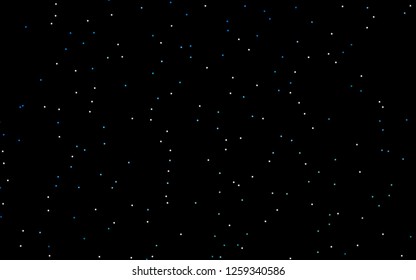 Dark BLUE vector cover with small and big stars. Decorative shining illustration with stars on abstract template. Smart design for your business advert.