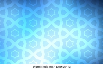 Dark BLUE vector cover with small and big stars. Blurred decorative design in simple style with stars. Smart design for your business advert.