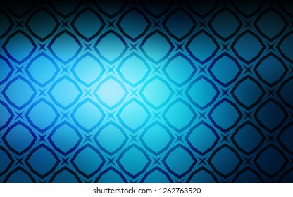 Dark BLUE vector cover with small and big stars. Glitter abstract illustration with colored stars. Smart design for your business advert.