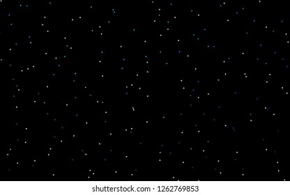 Dark BLUE vector cover with small and big stars. Stars on blurred abstract background with gradient. Smart design for your business advert.