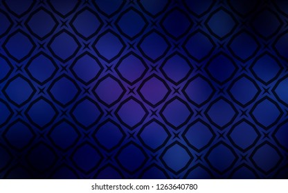 Dark BLUE vector cover with small and big stars. Shining colored illustration with stars. Template for sell phone backgrounds.