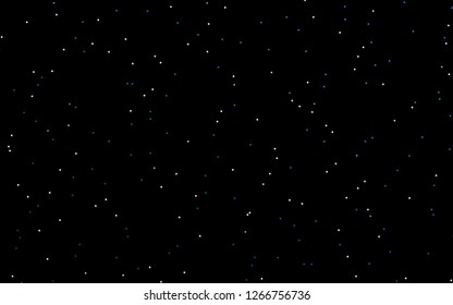Dark BLUE vector cover with small and big stars. Decorative shining illustration with stars on abstract template. The template can be used as a background.