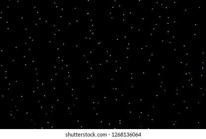Dark BLUE vector cover with small and big stars. Modern geometrical abstract illustration with stars. Smart design for your business advert.