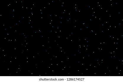 Dark BLUE vector cover with small and big stars. Decorative shining illustration with stars on abstract template. The pattern can be used for new year ad, booklets.