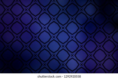 Dark BLUE vector cover with small and big stars. Decorative illustration with stars on abstract template. Best design for your ad, poster, banner.