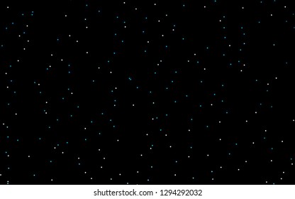 Dark BLUE vector cover with small and big stars. Modern geometrical abstract illustration with stars. Best design for your ad, poster, banner.