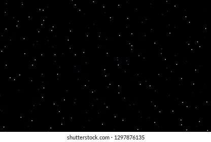 Dark BLUE vector cover with small and big stars. Glitter abstract illustration with colored stars. The pattern can be used for websites.