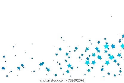 Dark BLUE vector cover with small and big stars. Decorative shining illustration with stars on abstract template. The pattern can be used for new year ad, booklets.