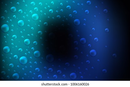 Dark BLUE vector cover with spots. Beautiful colored illustration with blurred circles in nature style. Beautiful design for your business natural advert.