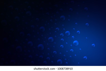 Dark BLUE vector cover with spots. Illustration with set of shining colorful abstract circles. The pattern can be used for beautiful websites.