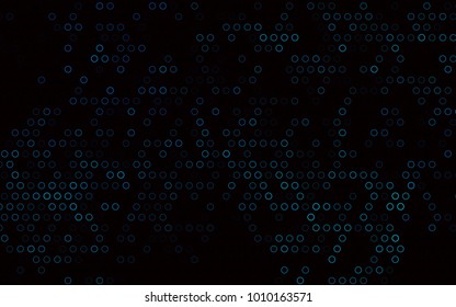 Dark BLUE vector  cover with spots. Abstract illustration with colored bubbles in nature style. The pattern can be used for ads, leaflets of liquid.