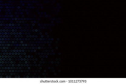Dark BLUE vector  cover with spots. Blurred decorative design in abstract style with bubbles. The pattern can be used for ads, leaflets of liquid.