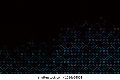 Dark BLUE vector  cover with spots. Glitter abstract illustration with blurred drops of rain. Beautiful design for your business natural advert.