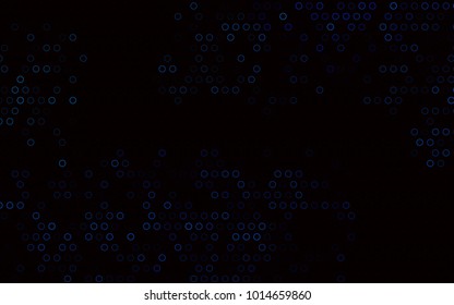Dark BLUE vector  cover with spots. Blurred bubbles on abstract background with colorful gradient. The pattern can be used for aqua ad, booklets.
