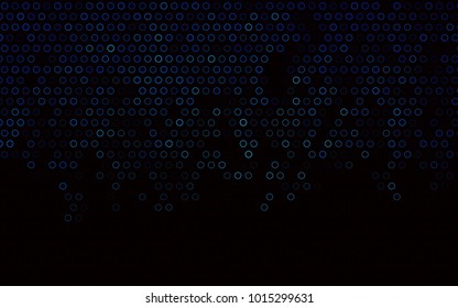 Dark BLUE vector  cover with spots. Illustration with set of shining colorful abstract circles. The pattern can be used for beautiful websites.