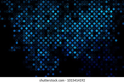 Dark BLUE vector  cover with spots. Modern abstract illustration with colorful water drops. Completely new template for your brand book.