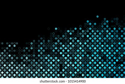 Dark BLUE vector  cover with spots. Blurred decorative design in abstract style with bubbles. New design for ad, poster, banner of your website.