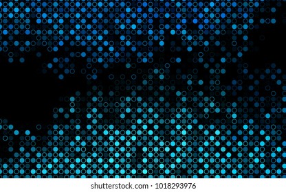 Dark BLUE vector  cover with spots. Blurred bubbles on abstract background with colorful gradient. Beautiful design for your business natural advert.