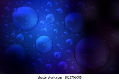 Dark BLUE vector cover with spots. Beautiful colored illustration with blurred circles in nature style. The pattern can be used for beautiful websites.