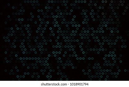 Dark BLUE vector  cover with spots. Blurred bubbles on abstract background with colorful gradient. The pattern can be used for ads, leaflets of liquid.