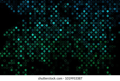Dark BLUE vector  cover with spots. Beautiful colored illustration with blurred circles in nature style. Completely new template for your brand book.