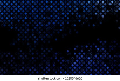 Dark BLUE vector  cover with spots. Blurred bubbles on abstract background with colorful gradient. The pattern can be used for beautiful websites.