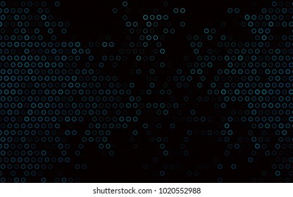 Dark BLUE vector  cover with spots. Blurred bubbles on abstract background with colorful gradient. The pattern can be used for aqua ad, booklets.