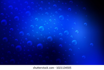 Dark BLUE vector cover with spots. Abstract illustration with colored bubbles in nature style. Completely new template for your brand book.