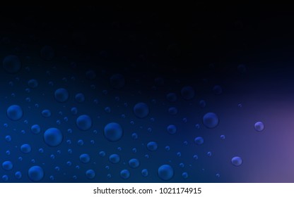 Dark BLUE vector cover with spots. Illustration with set of shining colorful abstract circles. The pattern can be used for aqua ad, booklets.
