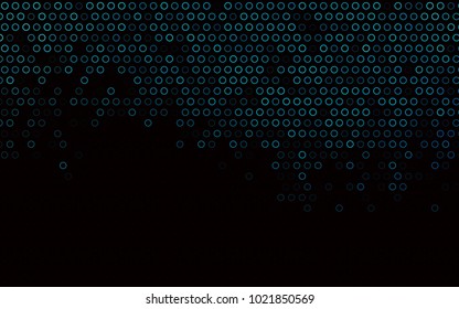 Dark BLUE vector  cover with spots. Beautiful colored illustration with blurred circles in nature style. The pattern can be used for aqua ad, booklets.