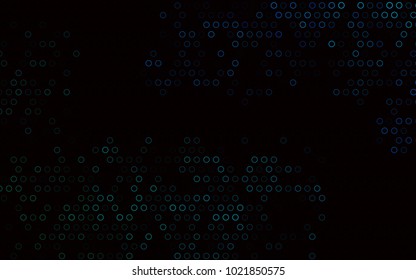 Dark BLUE vector  cover with spots. Illustration with set of shining colorful abstract circles. The pattern can be used for beautiful websites.