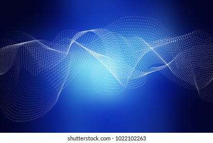 Dark BLUE vector cover with spots. Blurred decorative design in abstract style with bubbles. The pattern can be used for aqua ad, booklets.