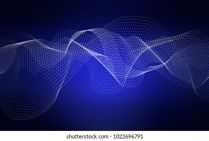 Dark BLUE vector cover with spots. Blurred bubbles on abstract background with colorful gradient. Pattern can be used as texture of water, rain drops.