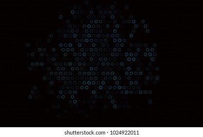 Dark BLUE vector  cover with spots. Glitter abstract illustration with blurred drops of rain. The pattern can be used for beautiful websites.