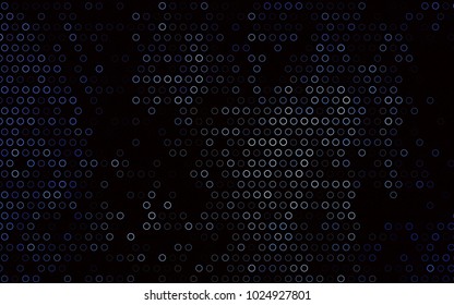 Dark BLUE vector  cover with spots. Beautiful colored illustration with blurred circles in nature style. The pattern can be used for aqua ad, booklets.