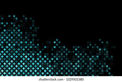 Dark BLUE vector  cover with spots. Beautiful colored illustration with blurred circles in nature style. Completely new template for your brand book.