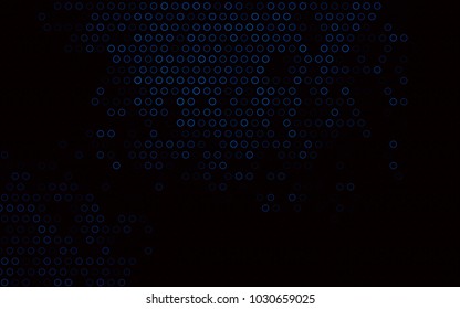 Dark BLUE vector  cover with spots. Illustration with set of shining colorful abstract circles. Completely new template for your brand book.