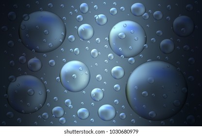 Dark BLUE vector cover with spots. Blurred bubbles on abstract background with colorful gradient. The pattern can be used for beautiful websites.