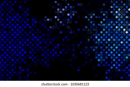 Dark BLUE vector  cover with spots. Blurred decorative design in abstract style with bubbles. The pattern can be used for aqua ad, booklets.