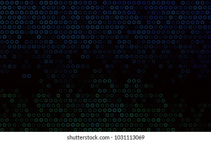 Dark BLUE vector  cover with spots. Beautiful colored illustration with blurred circles in nature style. Beautiful design for your business natural advert.