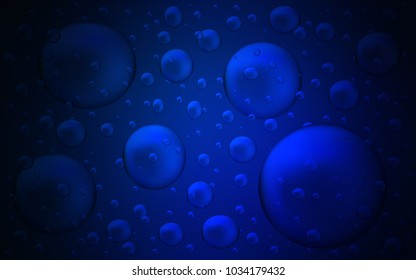 Dark BLUE vector cover with spots. Modern abstract illustration with colorful water drops. New design for ad, poster, banner of your website.