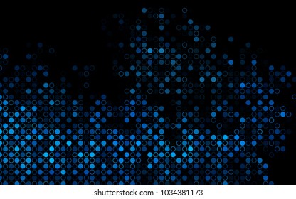 Dark BLUE vector  cover with spots. Blurred decorative design in abstract style with bubbles. Completely new template for your brand book.